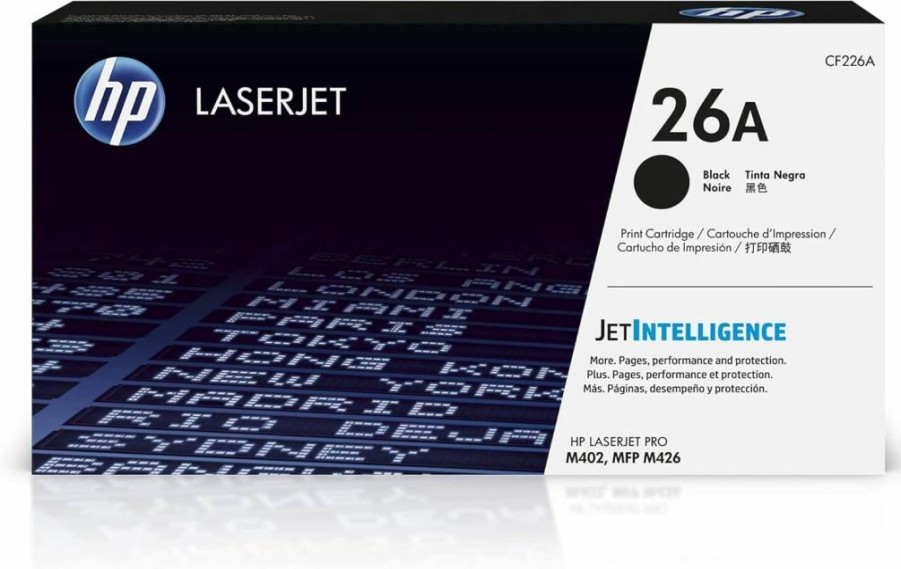 HP 26A (CF226A) Black Toner Cartridge - Compatible with HP LaserJet Pro M402 & MFP M426 Series Printers - High-Yield Replacement
