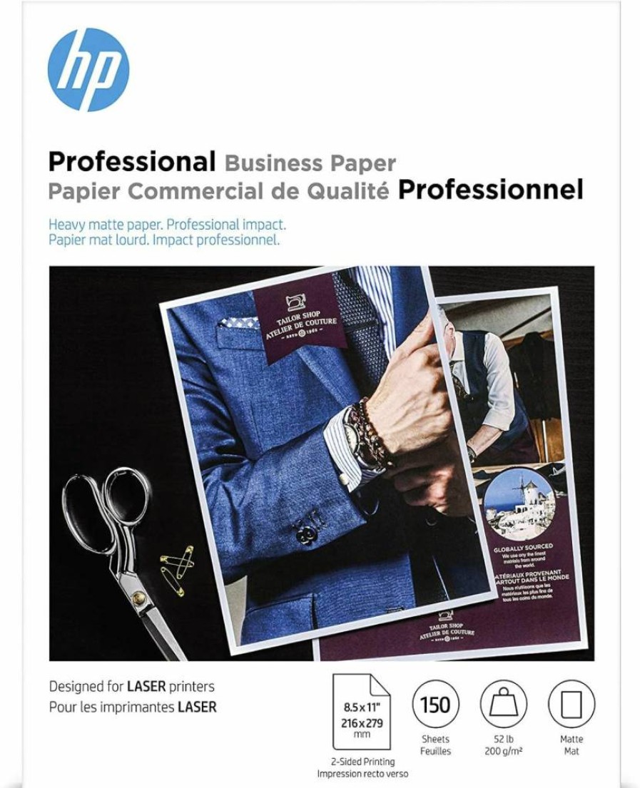 HP 52 lb Matte Laser Printer Paper, 8.5x11 Inches, 150 Sheets – Professional Business Paper for High-Quality Prints (4Wn05A)