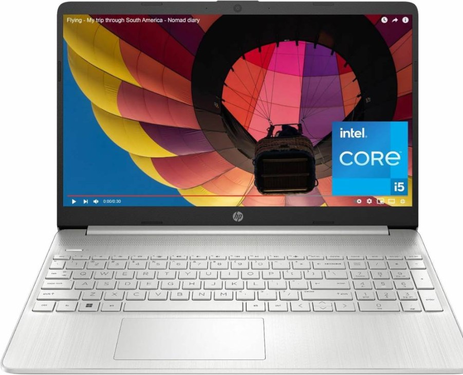 HP 15.6" FHD Laptop, 12th Gen Intel Core i5-1235U, 16GB RAM, 512GB SSD, Iris Xe Graphics, Windows 11 Home, Silver (15-dy5399nr, 2023 Model)