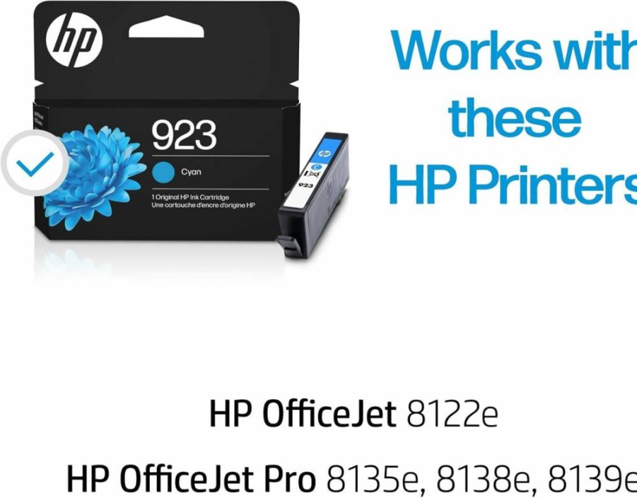 HP 923 Magenta Ink Cartridge for OfficeJet 8120 & Pro 8130 Series | 4K0T1LN | Instant Ink Eligible | Genuine HP Printer Ink