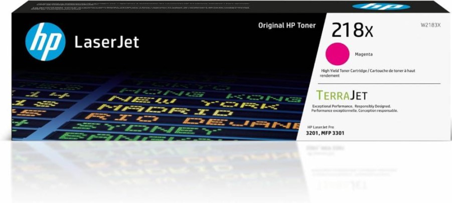 HP 218X Magenta High-Yield Toner Cartridge | Compatible with Color LaserJet Pro 3201, MFP 3301 Series | W2183X | Genuine HP Toner