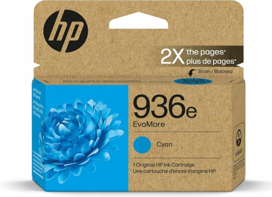 HP 936E Evomore High Yield Yellow Ink Cartridge – Compatible with OfficeJet 9120, Pro 9100, Wide Format 9700 Series | Carbon Neutral | 4S6V5Ln