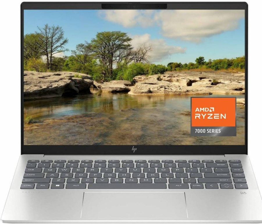 HP Pavilion Plus 14" Laptop (2023) - AMD Ryzen 5 7540U, 16GB RAM, 512GB SSD, WUXGA Display, AMD Radeon 740M Graphics, Windows 11 Home - 14-EY0010NR