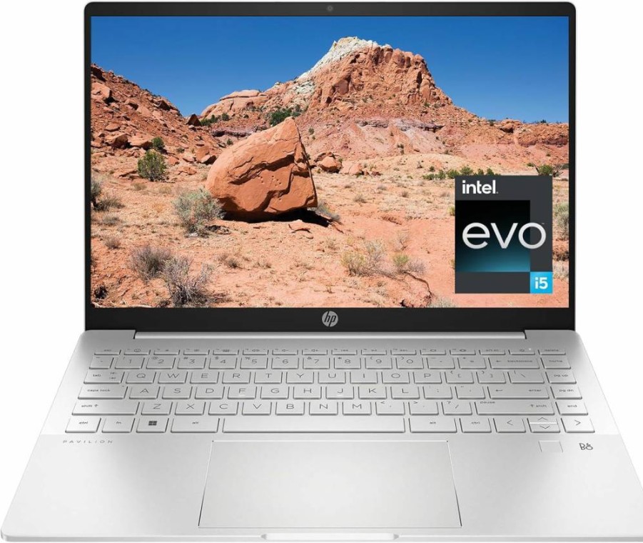HP Pavilion Plus 14-Eh1010Nr 14" 2.2K Laptop - Intel Core i5, 8GB RAM, 512GB SSD, Windows 11 Home, Natural Silver