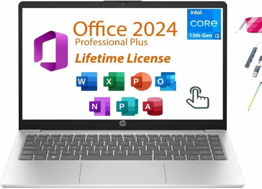 HP Pavilion X360 14" 2-in-1 Laptop (2024) - Intel Core i3-1315U, 8GB RAM, 256GB SSD, FHD Touchscreen, Windows 11 Home - 14-EK1099NR