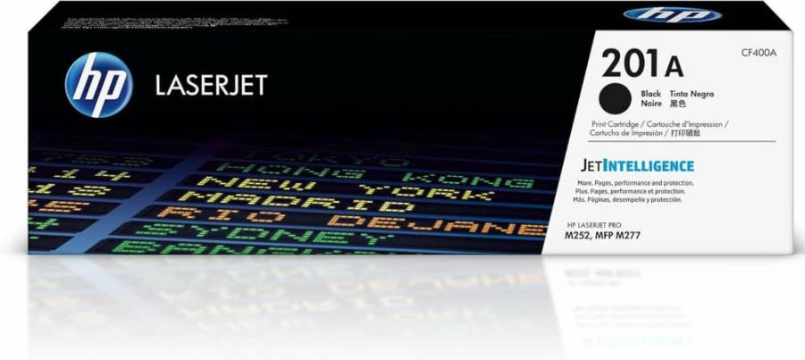 HP 201A Black Toner Cartridge | Compatible with HP Color LaserJet Pro M252, MFP M277 Series | CF400A Replacement | High-Yield Printing