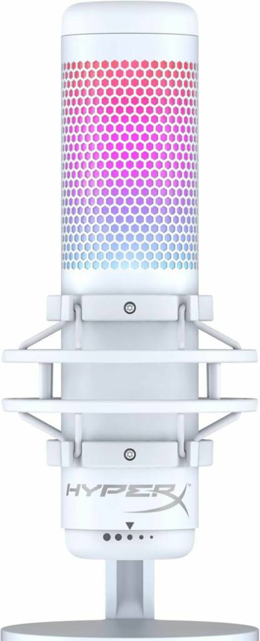 HyperX QuadCast S RGB USB Condenser Gaming Microphone with Anti-Vibration Shock Mount, Pop Filter & Gain Control for PC, PS4, PS5, Mac - Streaming, Podcasts, Twitch, YouTube, Discord