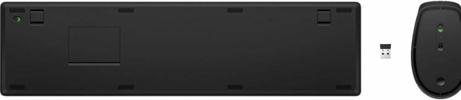 HP 650 Wireless Keyboard and Mouse Combo - 2.4GHz USB Receiver, Low-Profile Design, 20+ Programmable Keys, Adjustable DPI Mouse - Compatible with Windows, macOS, Chrome - Long Battery Life (4R013AA#ABL)