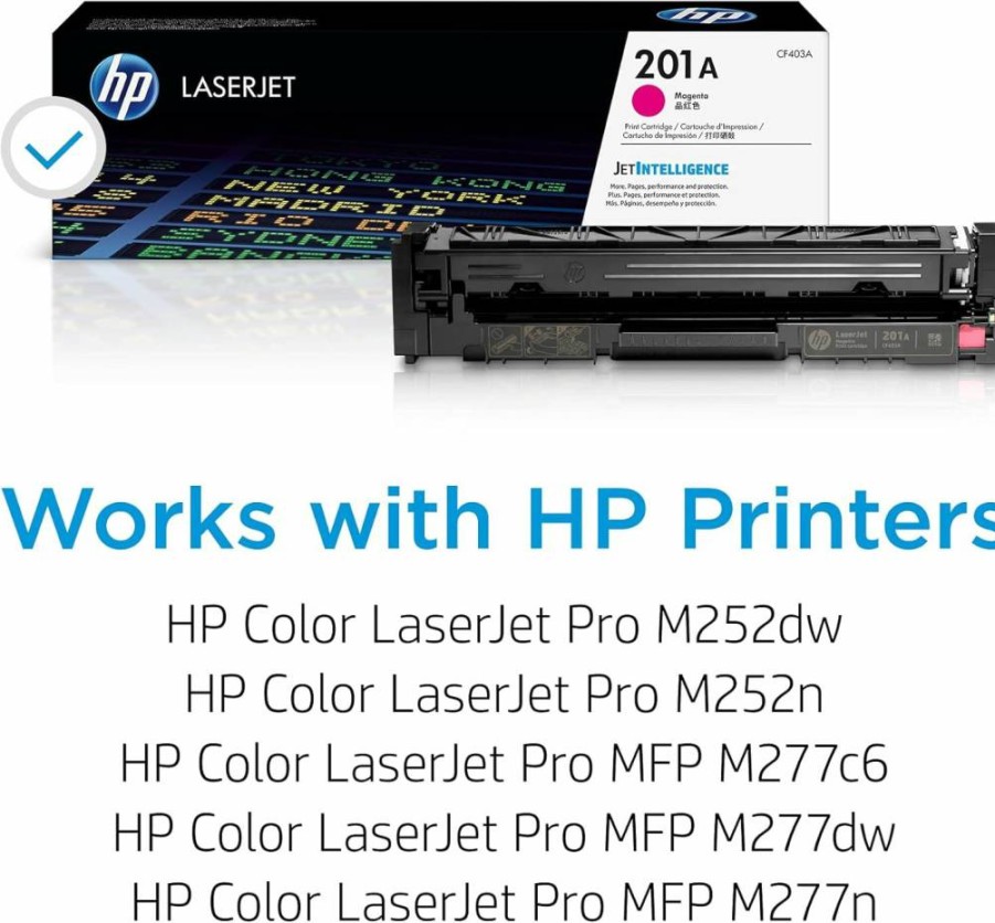 HP 201A Magenta Toner Cartridge | Compatible with HP Color LaserJet Pro M252, M277 Series | CF403A Replacement | High-Yield Printing Supplies