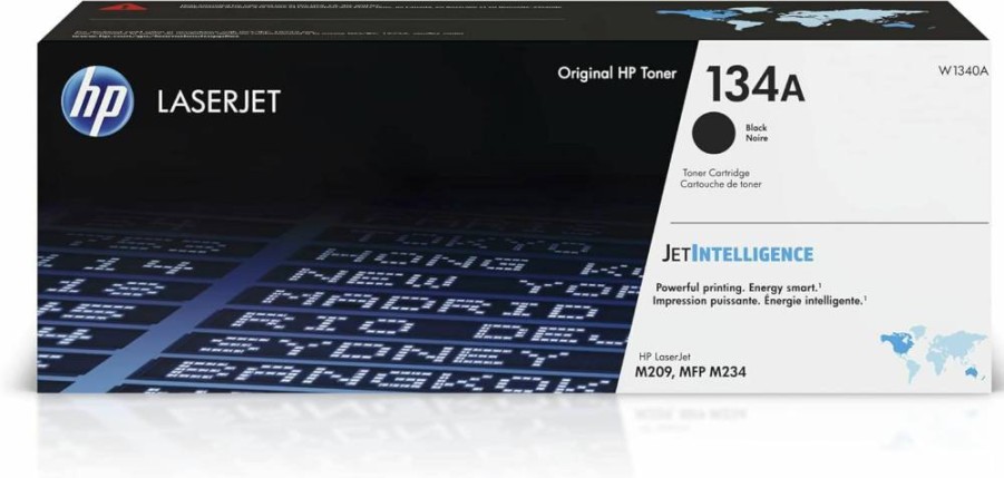 HP 134A Black Toner Cartridge - Compatible with HP LaserJet M209dw, M209dwe, MFP M234sdw, M234dwe Printers | Original W1340A Replacement