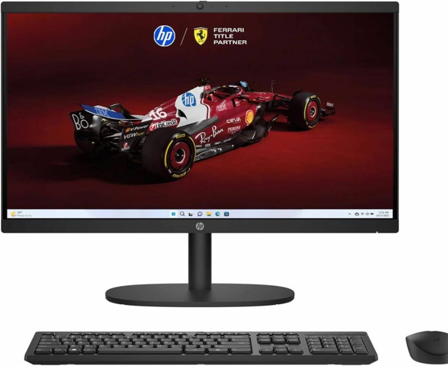 HP 22-DG0040 22-Inch All-in-One Desktop PC (2024) - Intel N200, 8GB RAM, 512GB SSD, FHD Display, Windows 11 Home