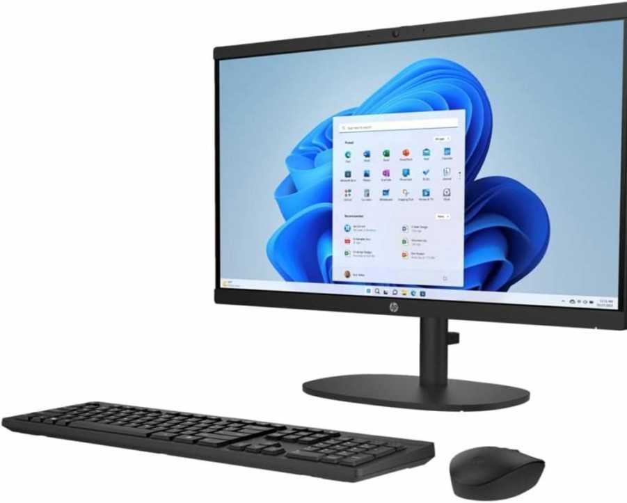 HP 22-DG0040 22-Inch All-in-One Desktop PC (2024) - Intel N200, 8GB RAM, 512GB SSD, FHD Display, Windows 11 Home