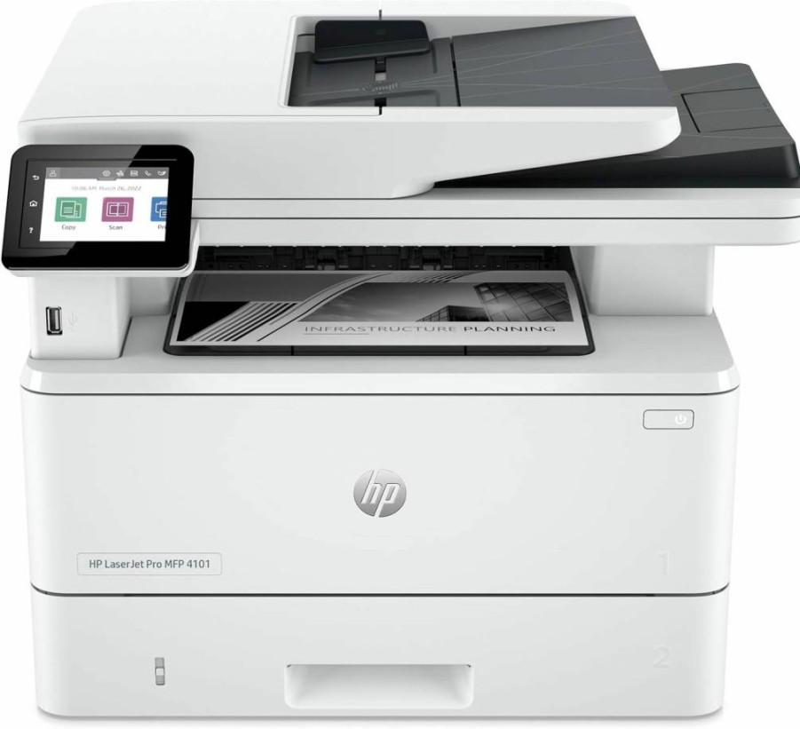 HP LaserJet Pro MFP 4101FDW Monochrome Laser Printer with Print, Scan, Copy, Fax | Fast 40ppm | Wireless & Ethernet Connectivity | Mobile Printing | Enhanced Security | Ideal for Small Teams (2Z618F)