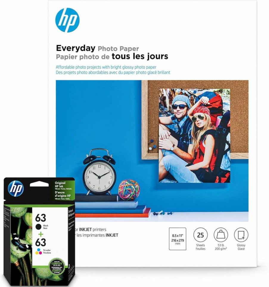 HP 46 Black & Tri-Color Ink Cartridge 2-Pack (L0R46AN) - Original HP Ink