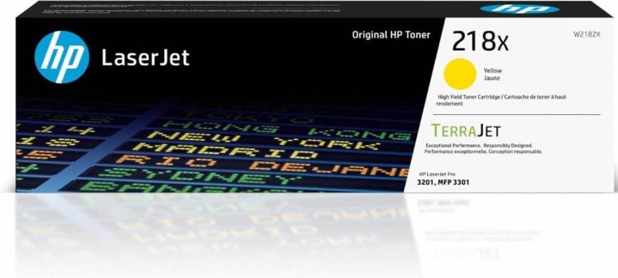 HP 218X Yellow High-Yield Toner Cartridge | Compatible with Color LaserJet Pro 3201, MFP 3301 Printers | W2182X Model | Genuine HP Replacement Toner