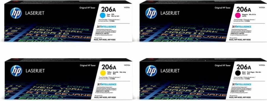 HP 206A Cyan Toner Cartridge (W2111A) - Compatible with HP Color LaserJet Pro M255, MFP M282, M283 Printers | Genuine HP Replacement