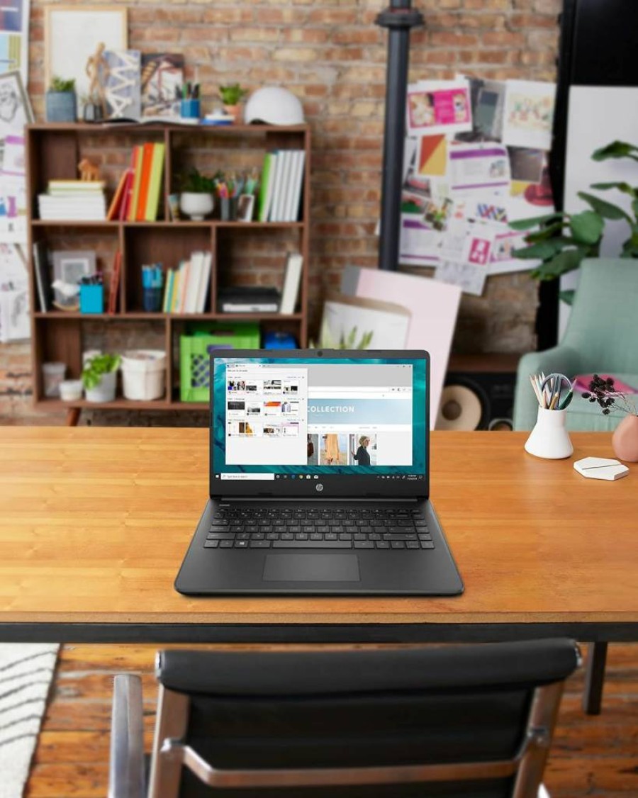 HP 14" Laptop Intel Celeron N4020 4GB RAM 64GB SSD Windows 11 Home Thin & Light HD Display 1-Year Microsoft 365 Jet Black (14-DQ0020NR)