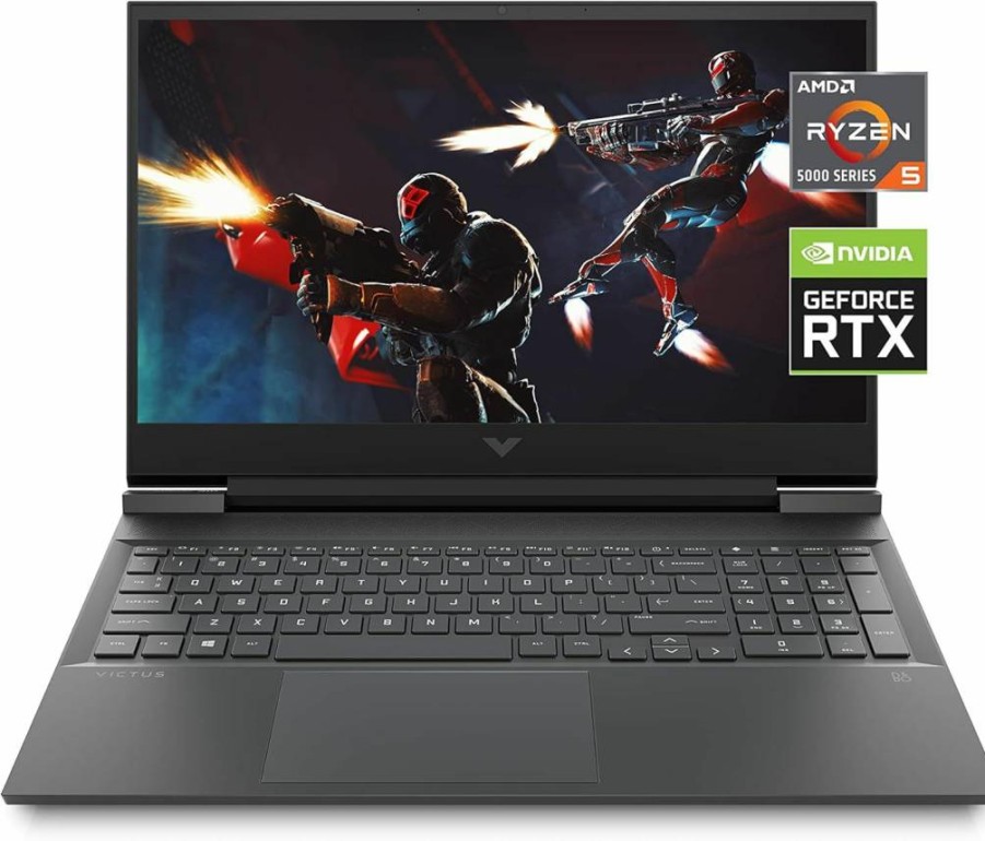 HP Victus 16 Gaming Laptop (2021) - AMD Ryzen 5 5600H, NVIDIA RTX 3050, 16.1" FHD IPS Display, 8GB RAM, 512GB SSD, Backlit Keyboard, Windows 10 Home, OMEN Gaming Hub - 16-E0010Nr