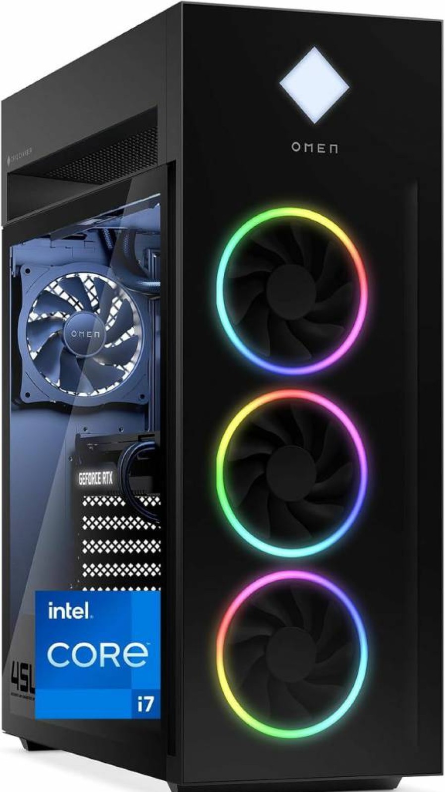 HP Omen 45L Gaming PC (2023) - Intel Core i7-13700KF, RTX 4070 Ti, 16GB RAM, 1TB SSD, Windows 11 Home - GT22-1072